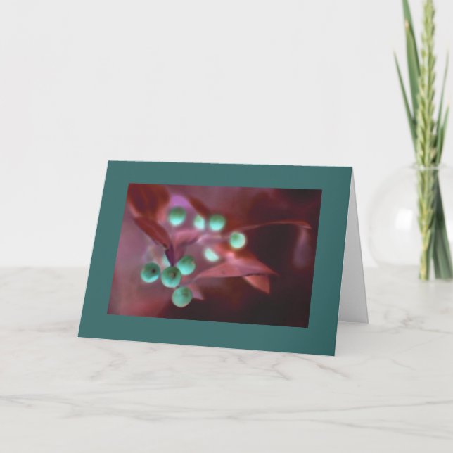 Christmas Holly Holiday Card (Front)