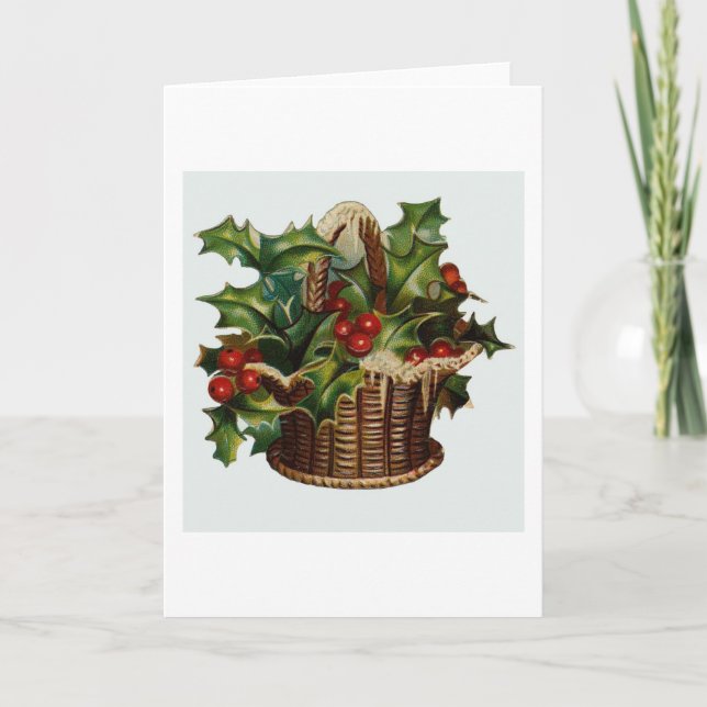 Christmas Holly Holiday Card (Front)