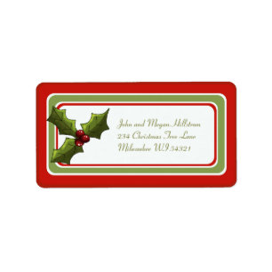 Christmas Holly Holiday Gift Tag