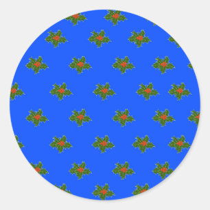 Christmas Holly, Ilex aquifolium Classic Round Sticker