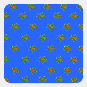 Christmas Holly, Ilex aquifolium  Square Sticker