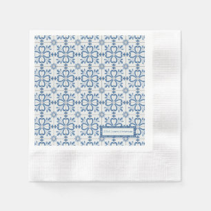 Christmas holly leaves and flowers petals tiles napkin