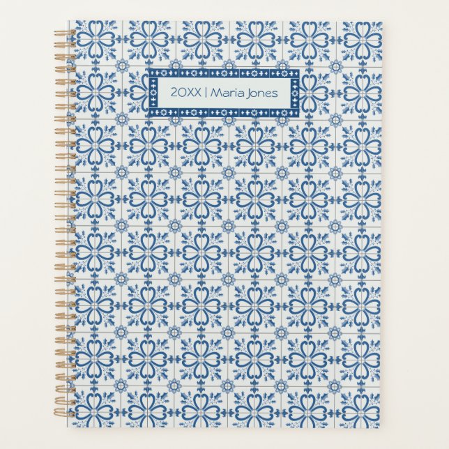 Christmas holly leaves and flowers petals tiles  planner (Front)