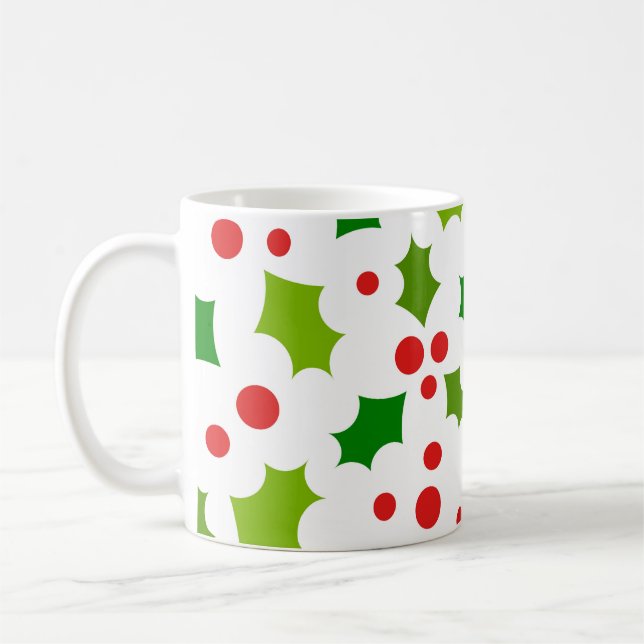 Christmas holly Mug (Left)