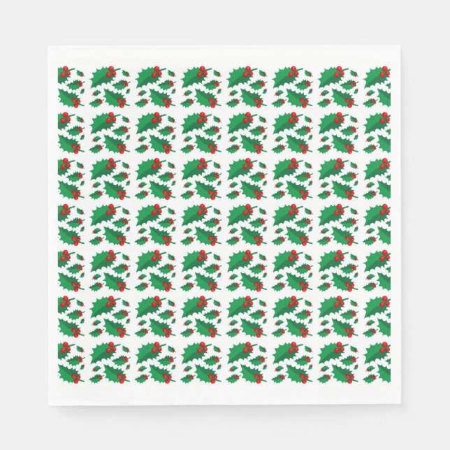Christmas Holly Napkin (Front)