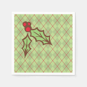 Christmas Holly Paper Napkins 