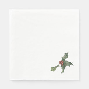 Christmas Holly Paper Napkins Serviettes