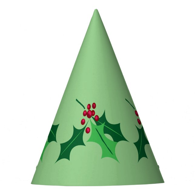 Christmas holly party hat (Front)