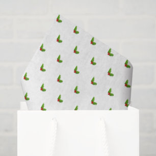 Christmas Holly Pattern Holiday Gift Wrap Fun Tissue Paper