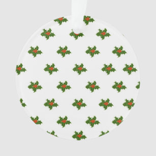 Christmas Holly Pattern  Ornament