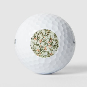 Christmas Holly Pretty Antique Greeting Golf Balls