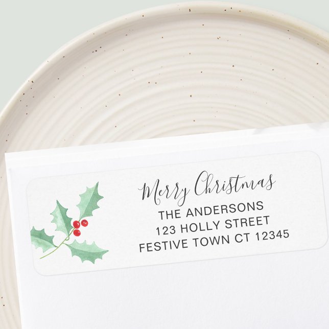 Christmas Holly Return Address (Creator Uploaded)