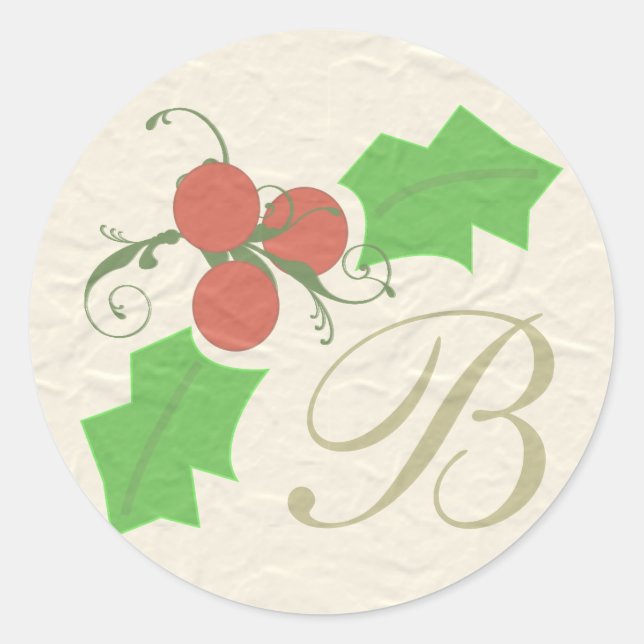 Christmas Holly Sticker (Front)