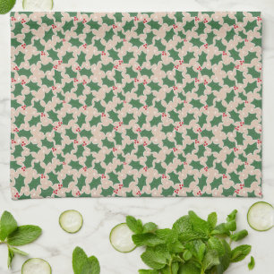 Christmas Holly Tea Towel