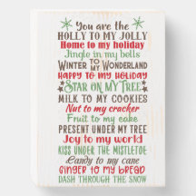 Christmas "Holly to my Jolly" Love Wood Wall Art