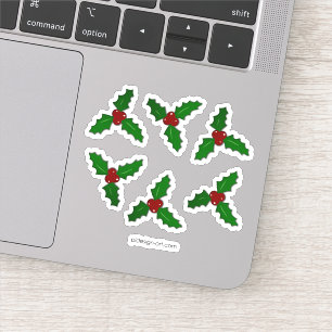 Christmas Holly twig red green holidays decor