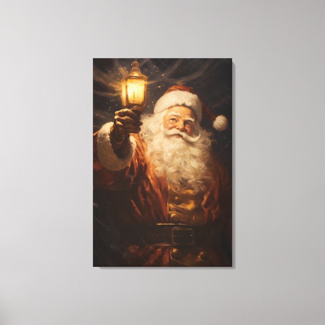 Christmas home decor Santa with lantern (Front)