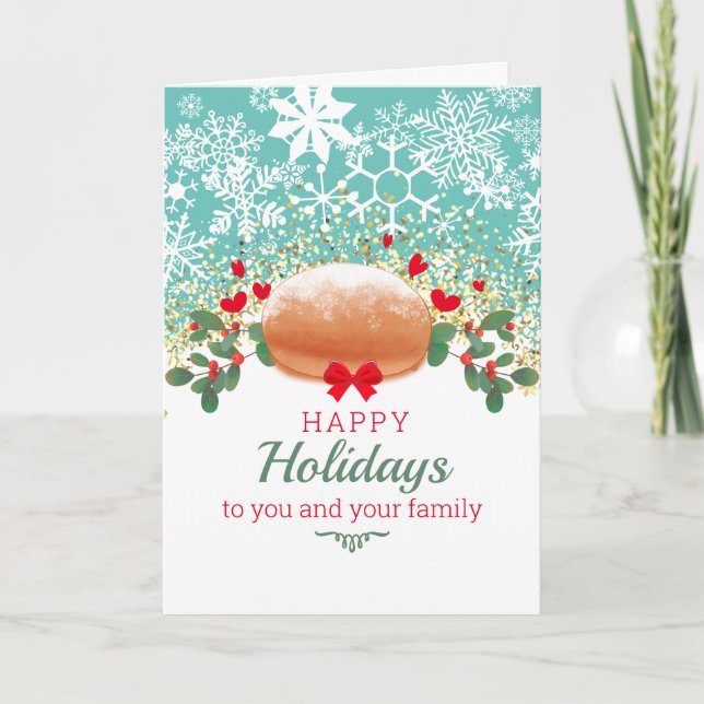 Christmas homemade bread snowflakes holiday baking card (Front)