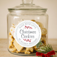 Christmas Homemade Cookies Jar Label