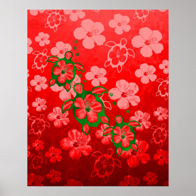 Christmas Honu Turtles Poster (Front)