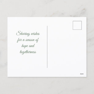 Christmas Hope and Togetherness Holiday Postcard