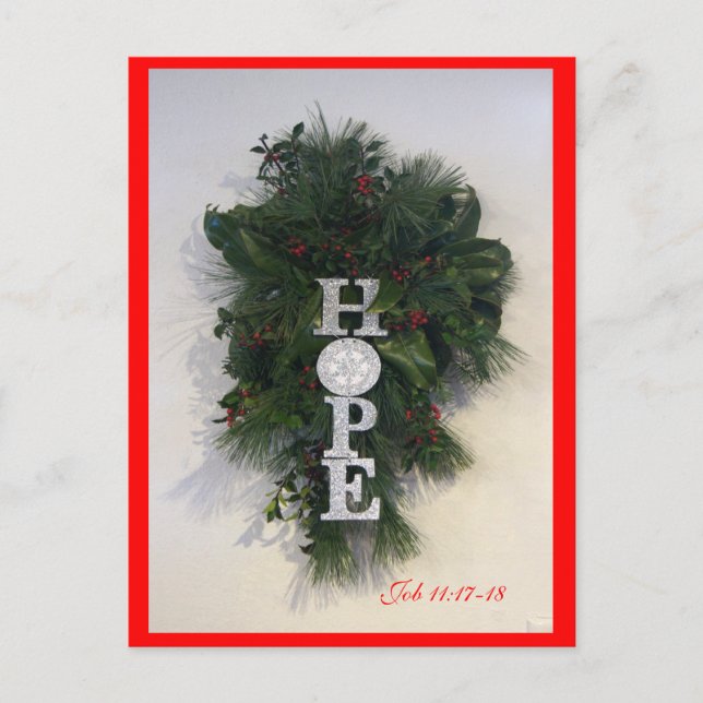 Christmas Hope Postcard- customize Holiday Postcard (Front)