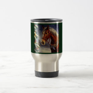 Christmas Horse 1 Travel Mug
