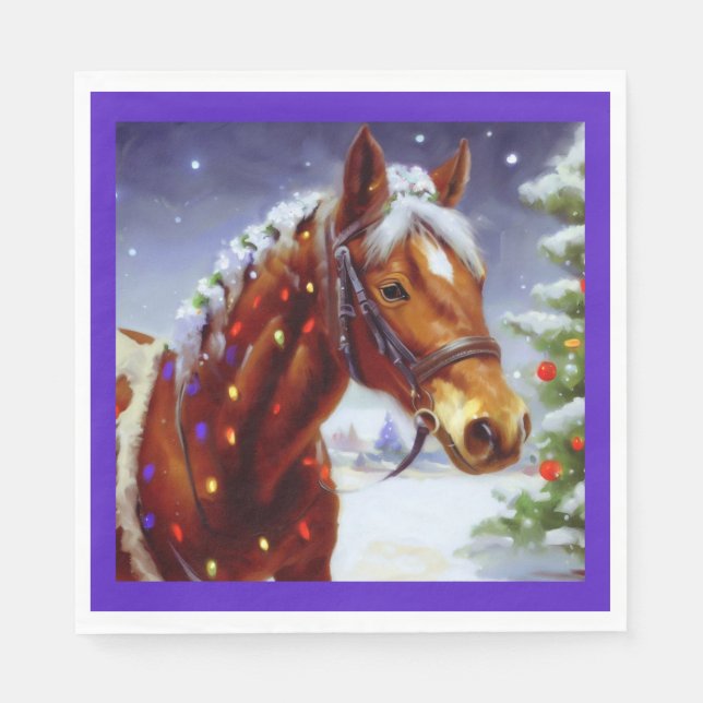 Christmas Horse 3 Napkin (Front)