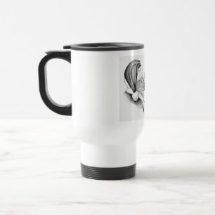 Christmas Horse and Santa Claus Travel Mug