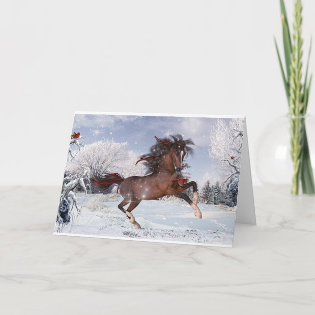 Christmas Horse Arabian Card (Front)