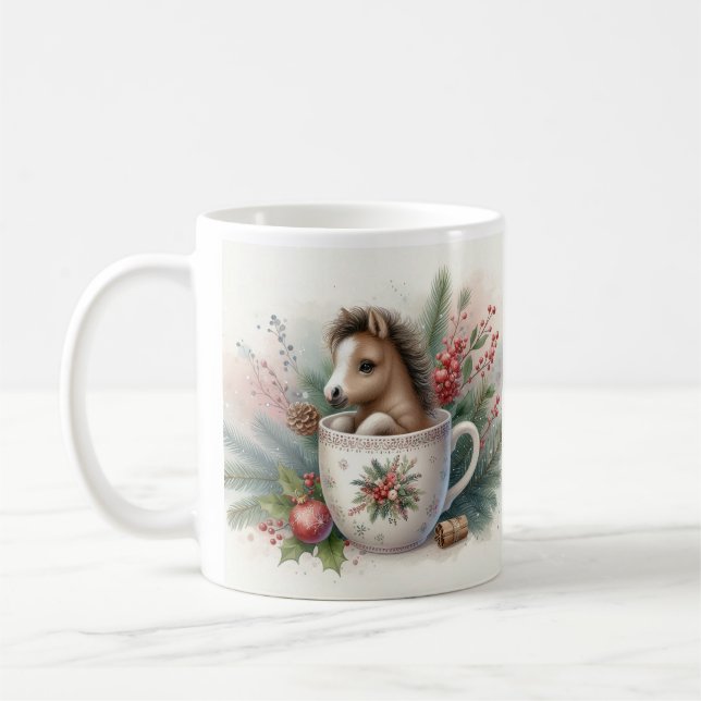 Christmas Horse  Coffee Mug (Left)
