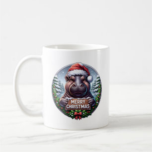 Christmas horse coffee mug