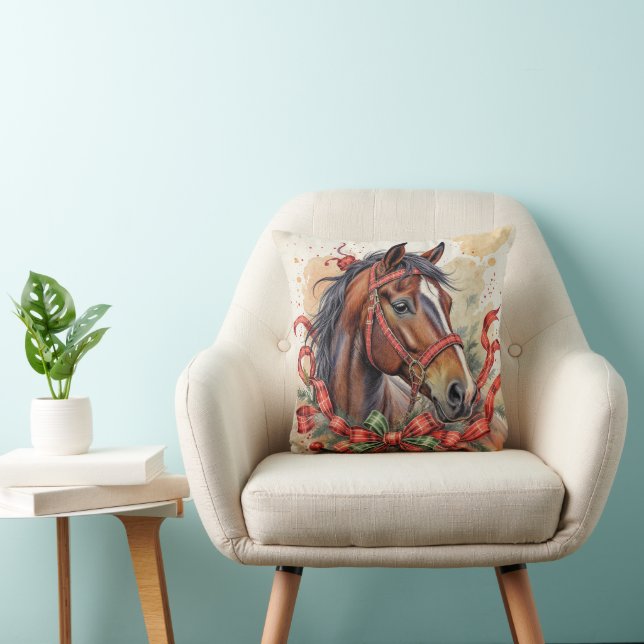 Christmas Horse Cushion (Chair)