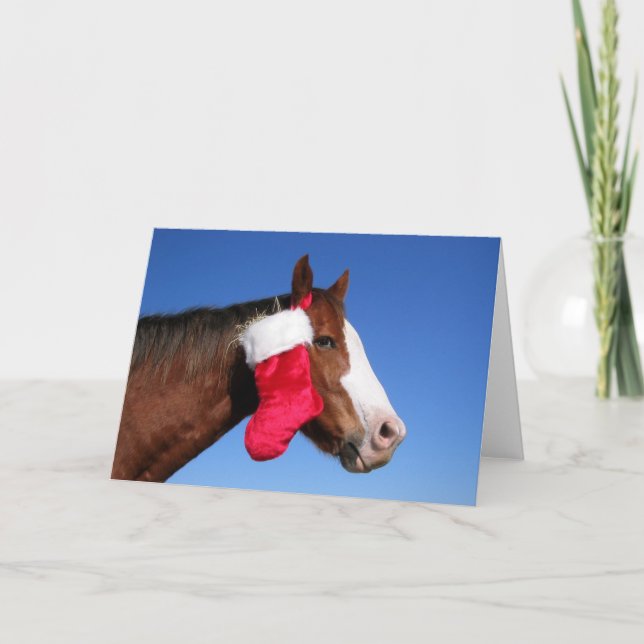 Christmas Horse Holiday Card (Front)