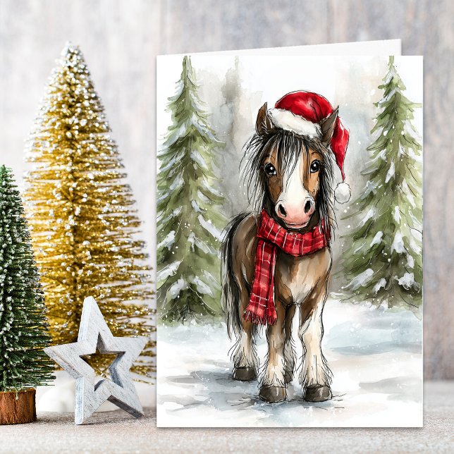 Christmas Horse Holiday Card (Creator Uploaded)