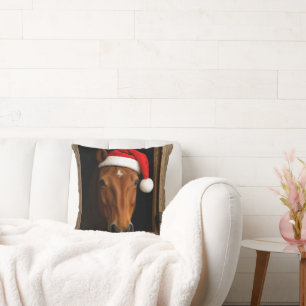 Christmas Horse In Stable Window Cushion