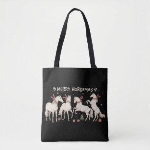 Christmas Horse Lover Merry Horsemas Farmer Farm Tote Bag