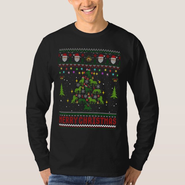 Christmas Horse Lover Tree Ugly Xmas Sweater (Front)