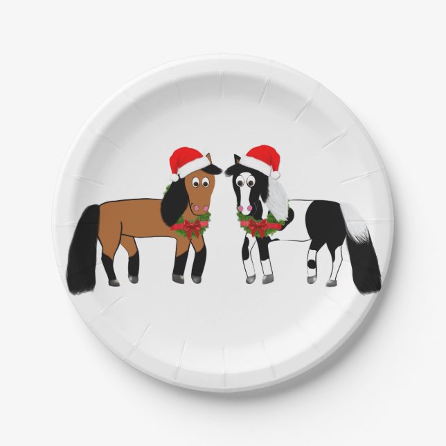 Christmas Horse Plates (Front)