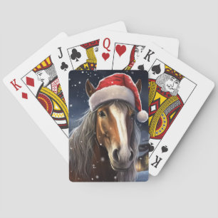 Christmas Horse Playing Cards