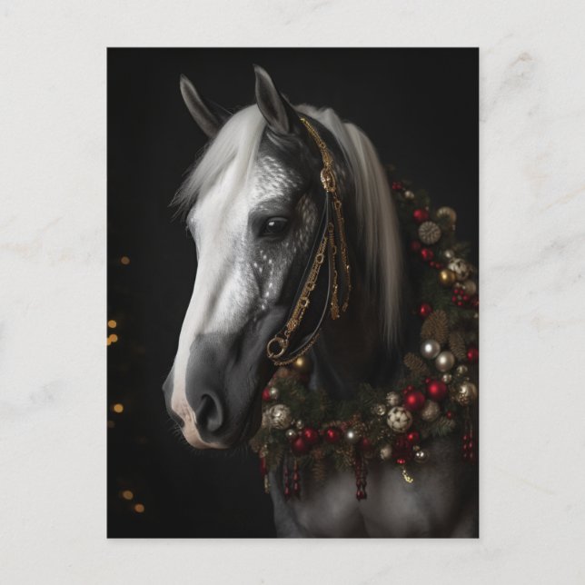 Christmas Horse Postcard (Front)