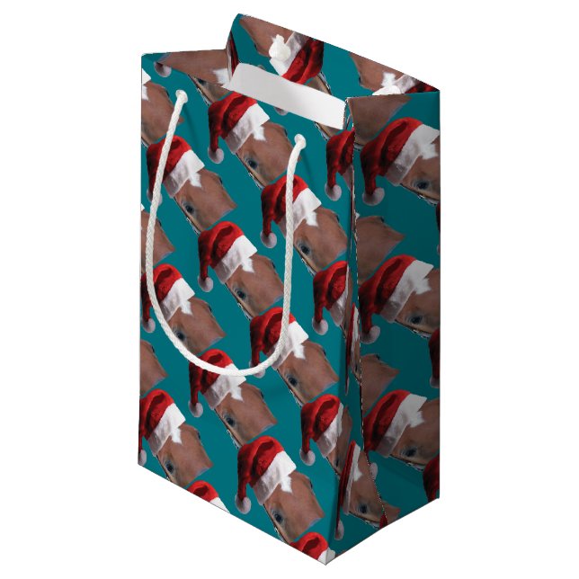 Christmas Horse Small Gift Bag (Front Angled)