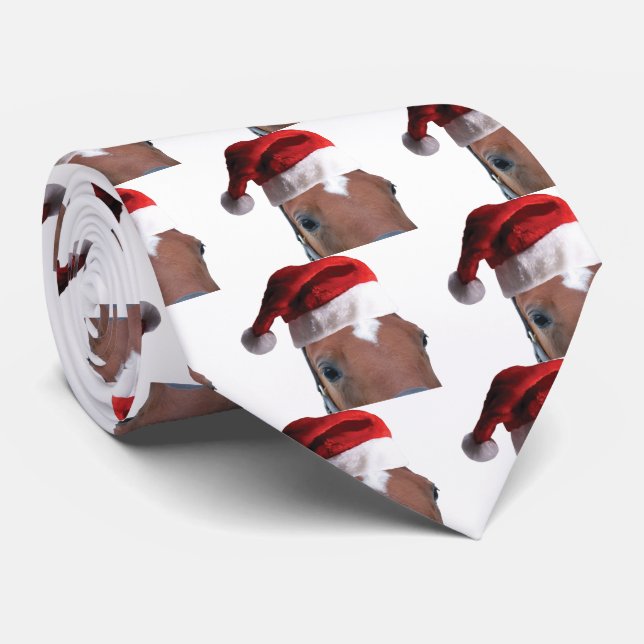 Christmas Horse Tie (Rolled)