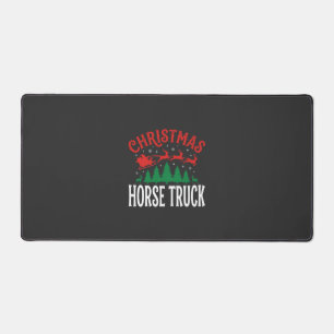Christmas Horse Truck Santa Sleigh Desk Mat
