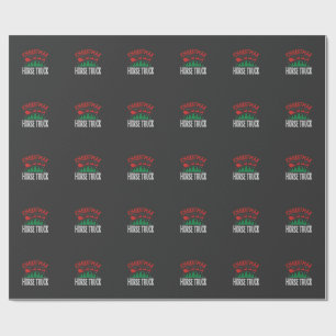 Christmas Horse Truck Santa Sleigh Wrapping Paper