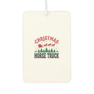 Christmas Horse Truck Western Santa Sleigh Design Car Air Freshener