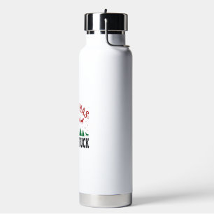 Christmas Horse Truck Western Santa Sleigh Design Water Bottle