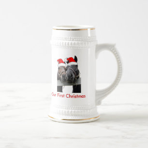 Christmas Horses Beer Stein