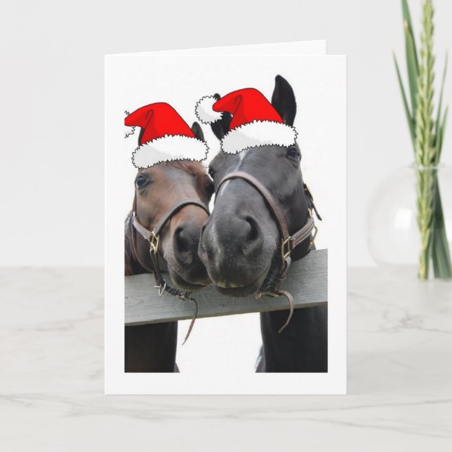 Christmas Horses Holiday Card (Front)