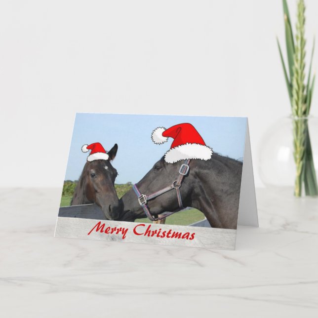 Christmas Horses Holiday Card (Front)